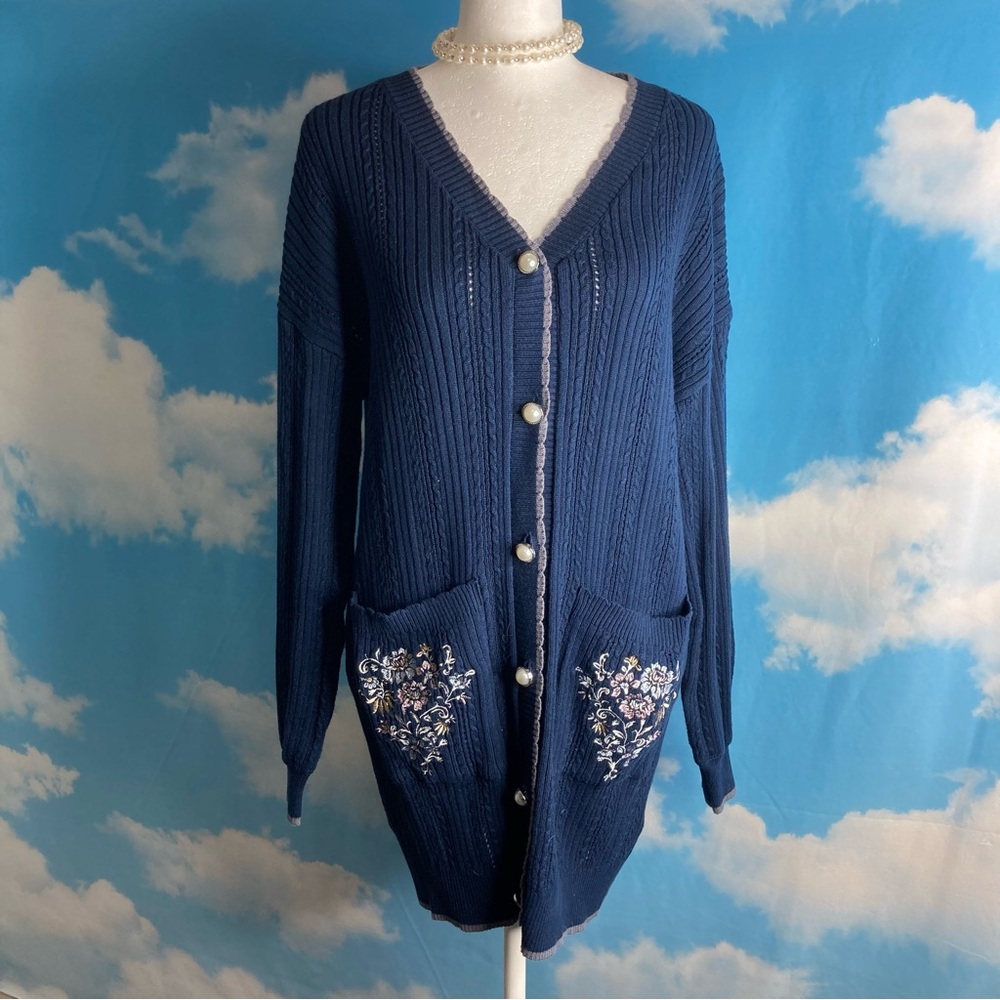 Axes Femme Cottagecore Long Cardigan
